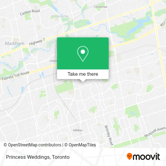 Princess Weddings map