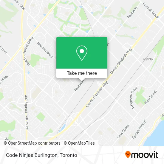 Code Ninjas Burlington map