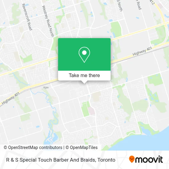 R & S Special Touch Barber And Braids map