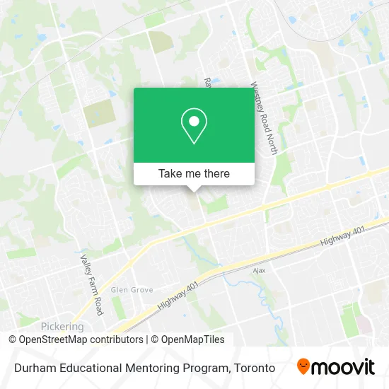 Durham Educational Mentoring Program map