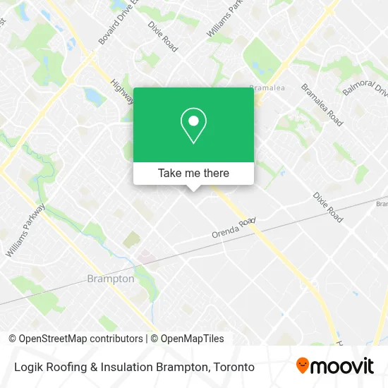 Logik Roofing & Insulation Brampton map