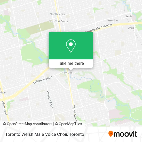 Toronto Welsh Male Voice Choir map