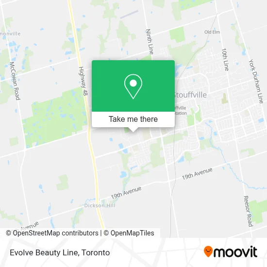 Evolve Beauty Line map