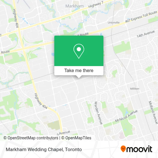 Markham Wedding Chapel map