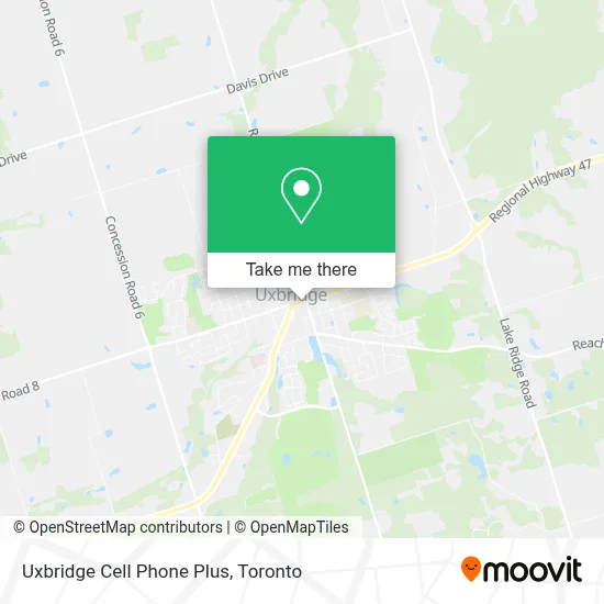 Uxbridge Cell Phone Plus map