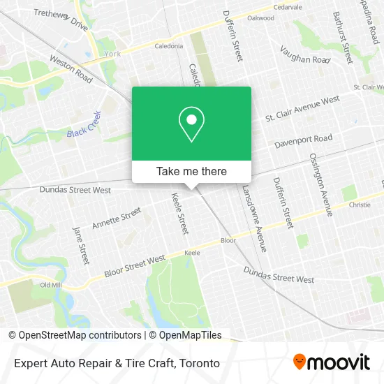 Expert Auto Repair & Tire Craft map