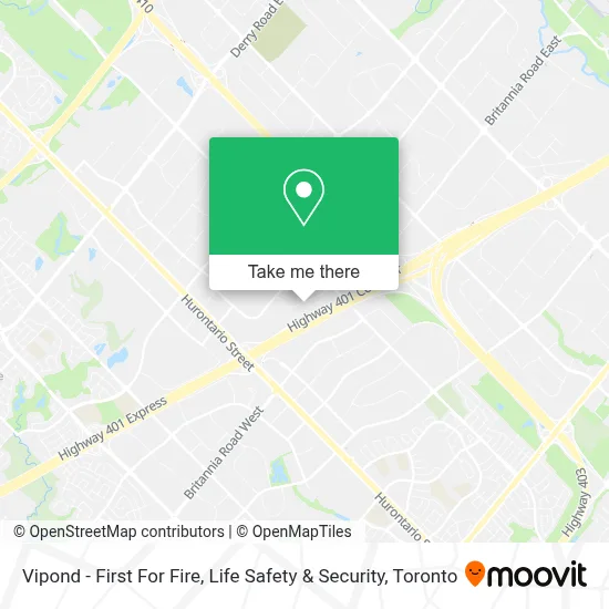 Vipond - First For Fire, Life Safety & Security map