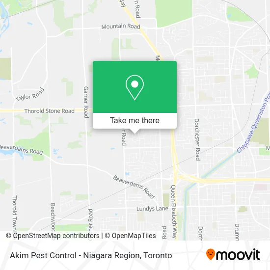 Akim Pest Control - Niagara Region map