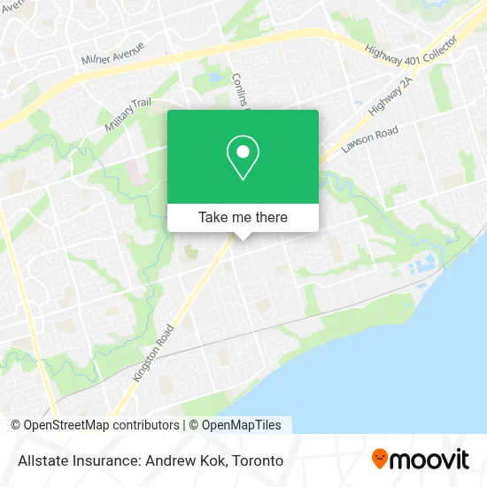 Allstate Insurance: Andrew Kok map