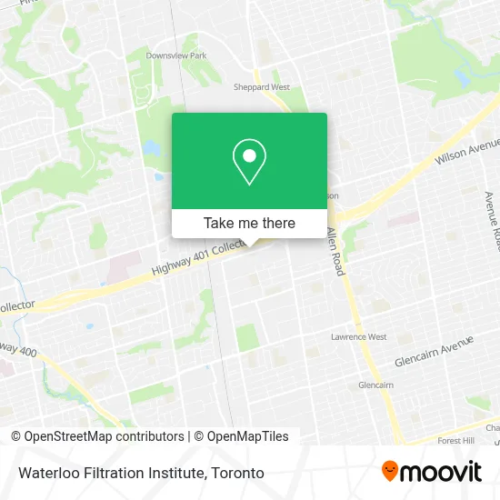 Waterloo Filtration Institute map