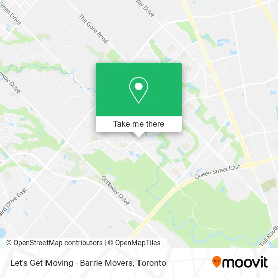 Let's Get Moving - Barrie Movers map