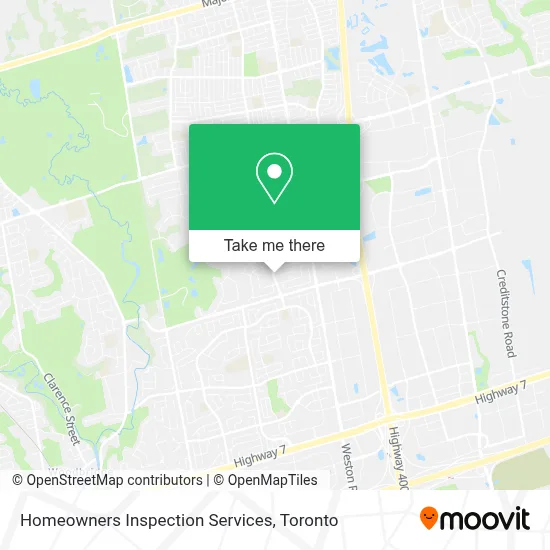 Homeowners Inspection Services map