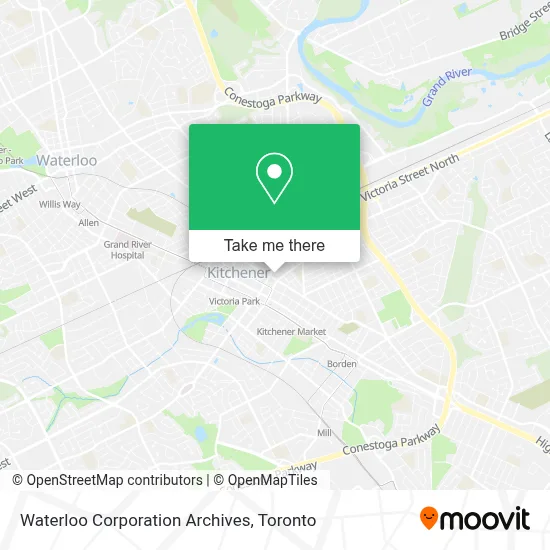 Waterloo Corporation Archives map