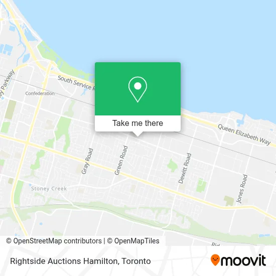 Rightside Auctions Hamilton map