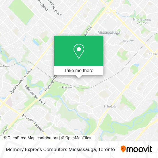 Memory Express Computers Mississauga map