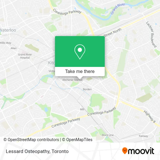 Lessard Osteopathy map
