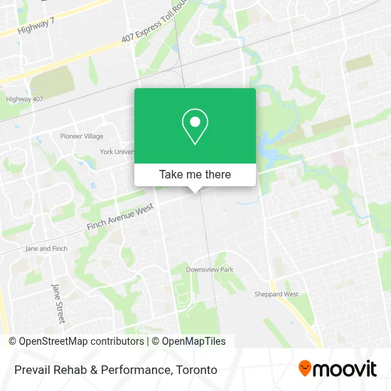 Prevail Rehab & Performance map