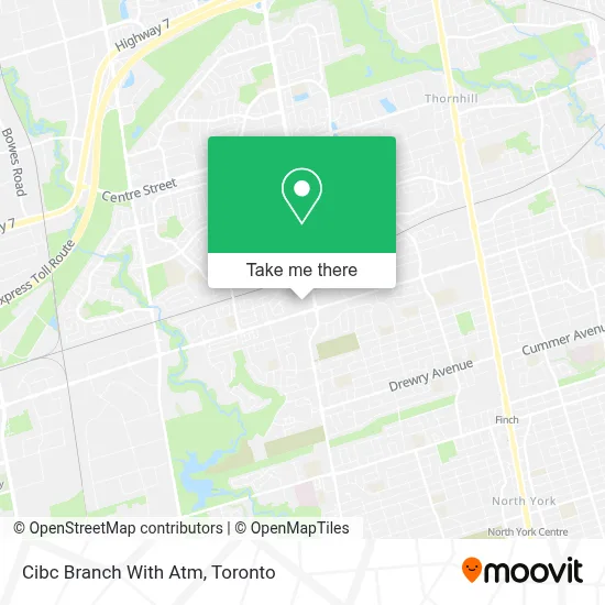 Cibc Branch With Atm map