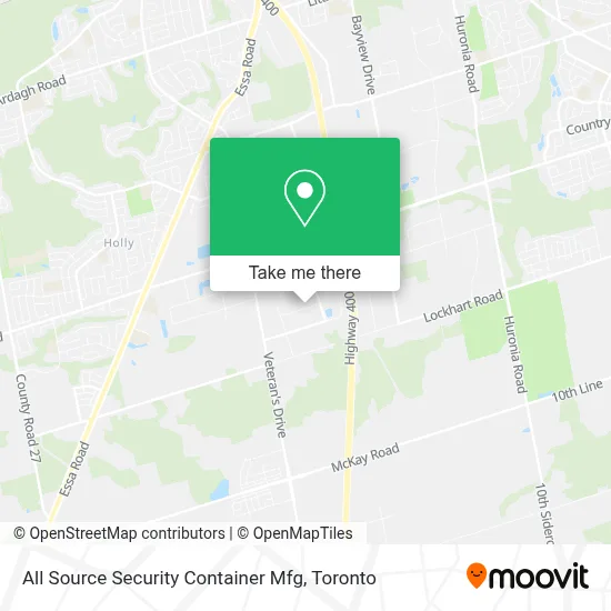 All Source Security Container Mfg map