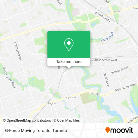 G-Force Moving Toronto map