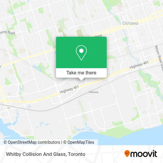 Whitby Collision And Glass map