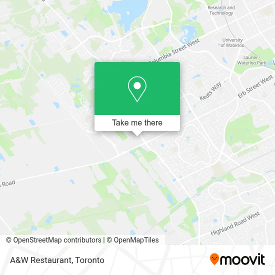 A&W Restaurant map