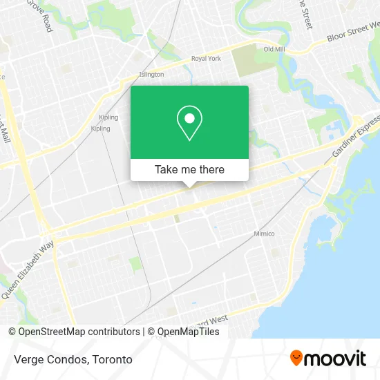 Verge Condos map