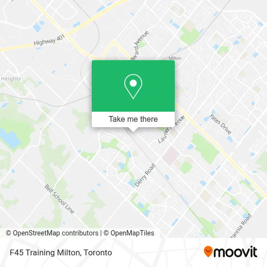 F45 Training Milton map