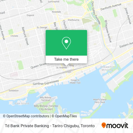 Td Bank Private Banking - Tariro Chigubu map