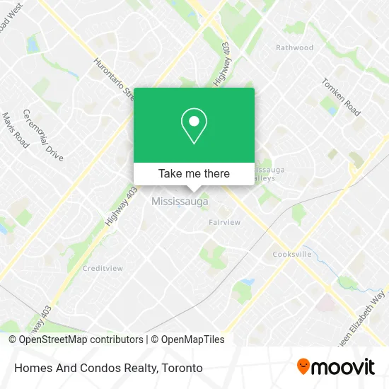 Homes And Condos Realty map