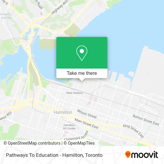 Pathways To Education - Hamilton map