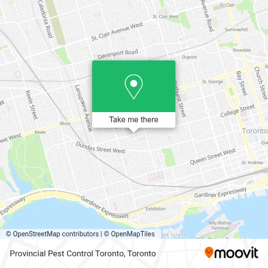 Provincial Pest Control Toronto map