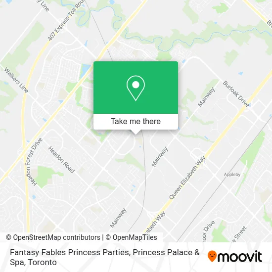 Fantasy Fables Princess Parties, Princess Palace & Spa map