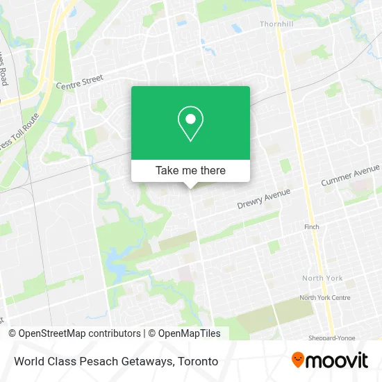 World Class Pesach Getaways map