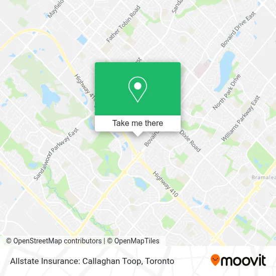 Allstate Insurance: Callaghan Toop map