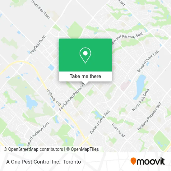 A One Pest Control Inc. map