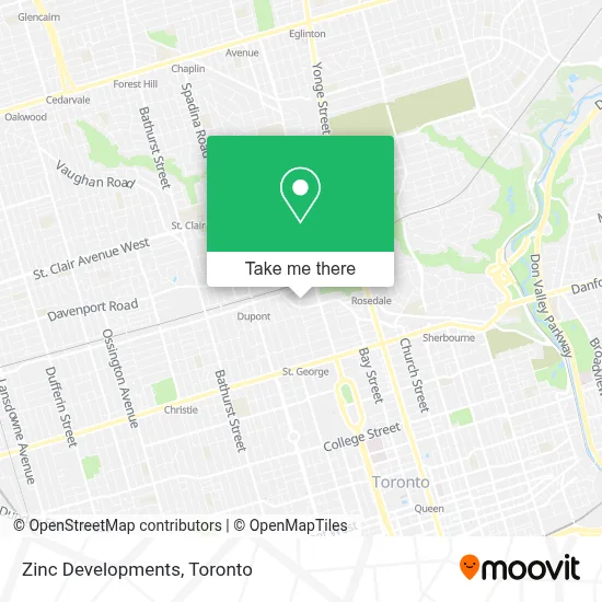 Zinc Developments map