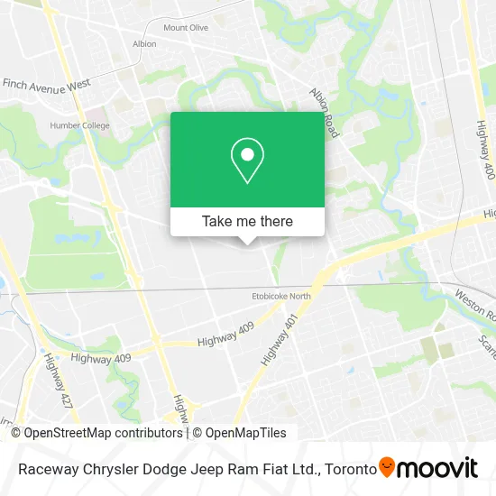 Raceway Chrysler Dodge Jeep Ram Fiat Ltd. map