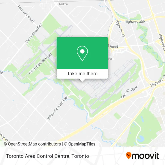 Toronto Area Control Centre map