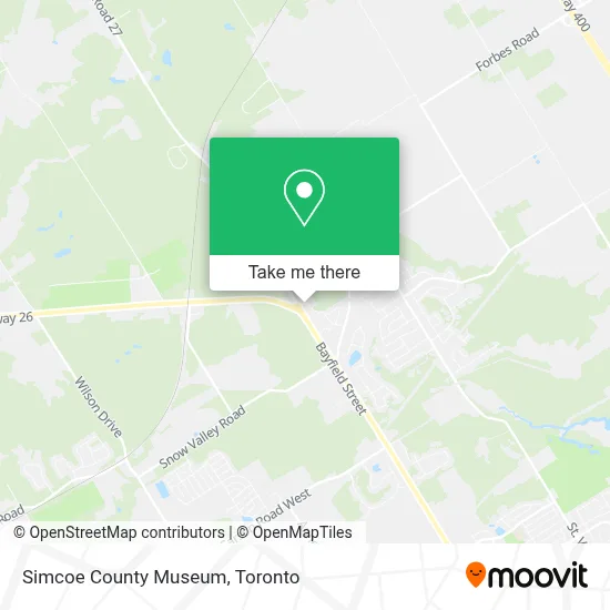 Simcoe County Museum map