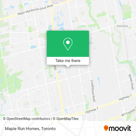 Maple Run Homes map