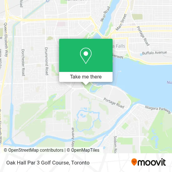 Oak Hall Par 3 Golf Course map