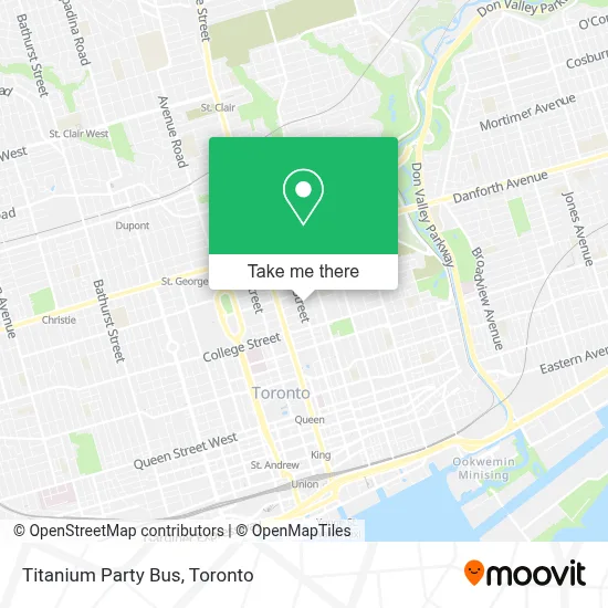 Titanium Party Bus map