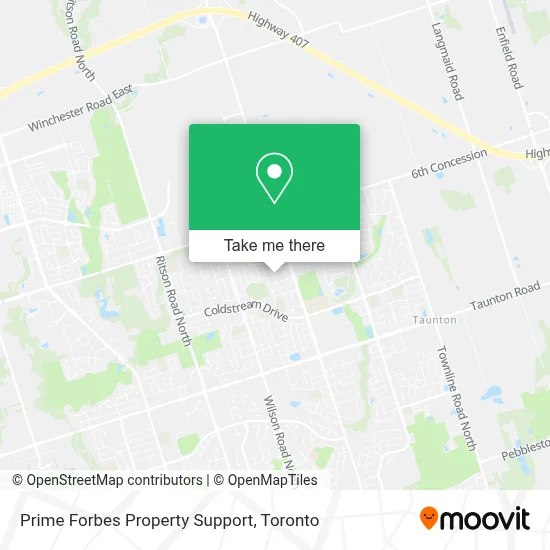 Prime Forbes Property Support map