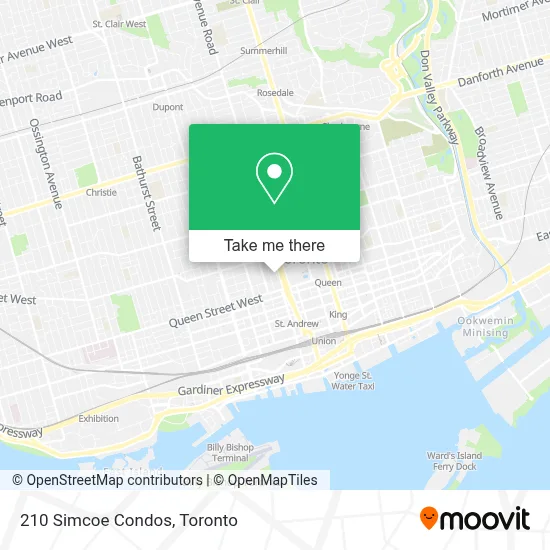 210 Simcoe Condos map