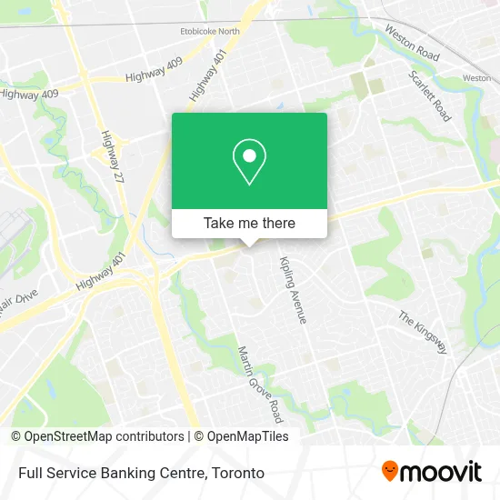 Full Service Banking Centre map