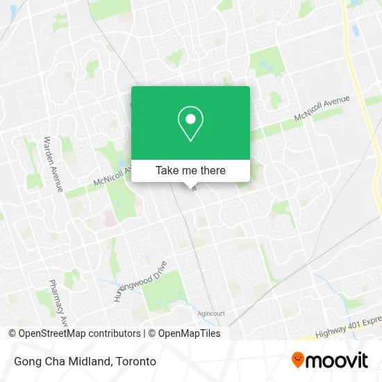 Gong Cha Midland map