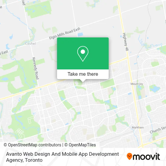Avanto Web Design And Mobile App Development Agency map