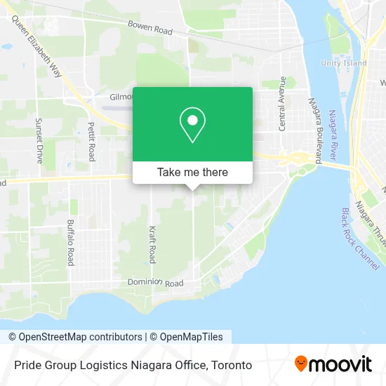 Pride Group Logistics Niagara Office map