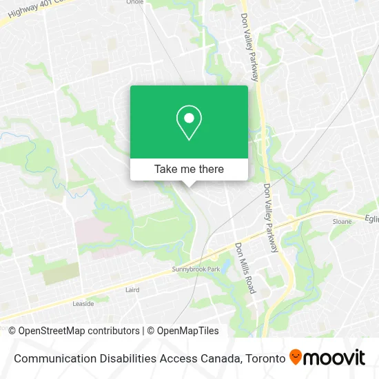 Communication Disabilities Access Canada map